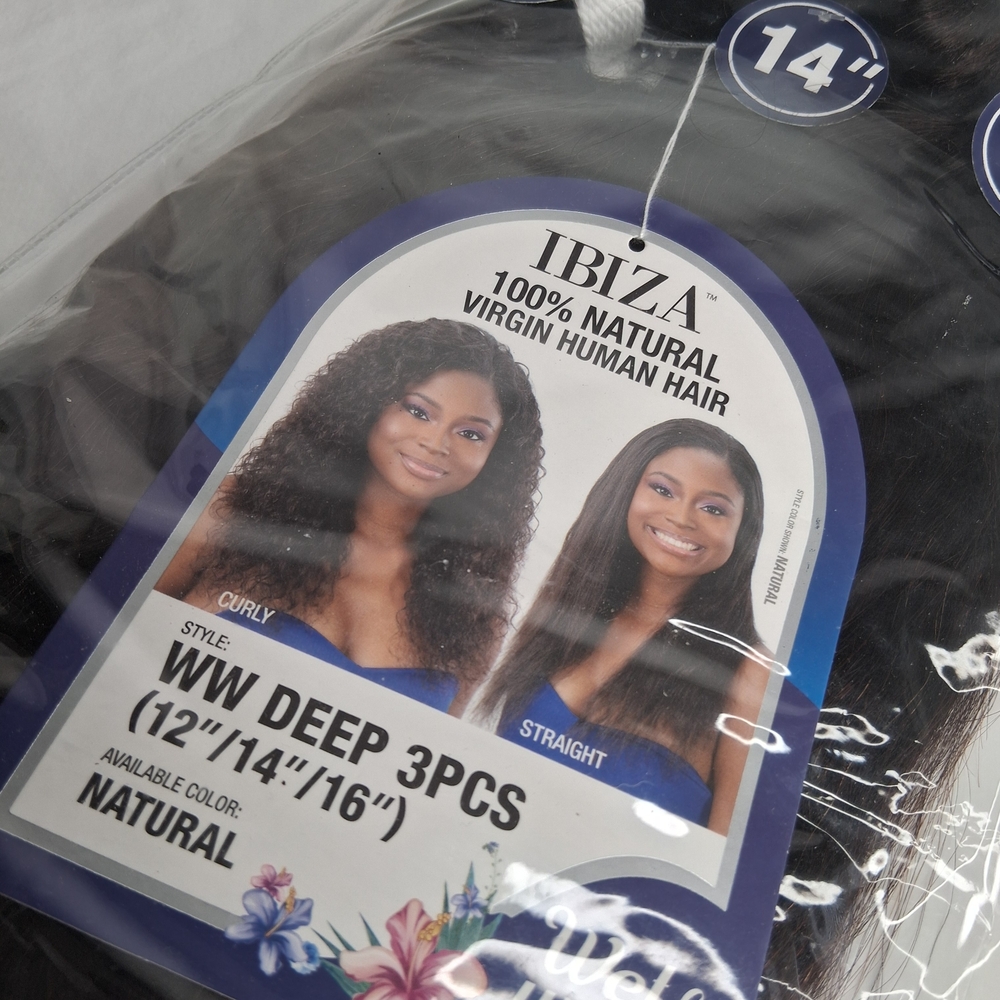 Ibiza Natural Virgin Human Hair - Deep Black